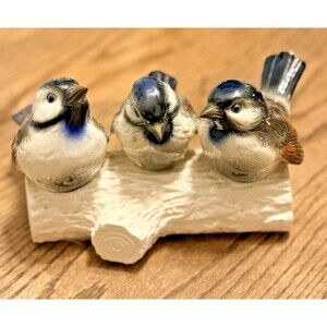 Vintage Goebel W Germany 3 Sparrows on Branch Bird Figurine 1970 CV121